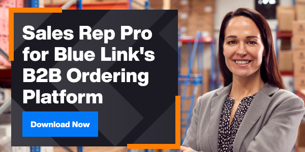 Sales Rep Pro for Blue Link's B2B Ordering Platform